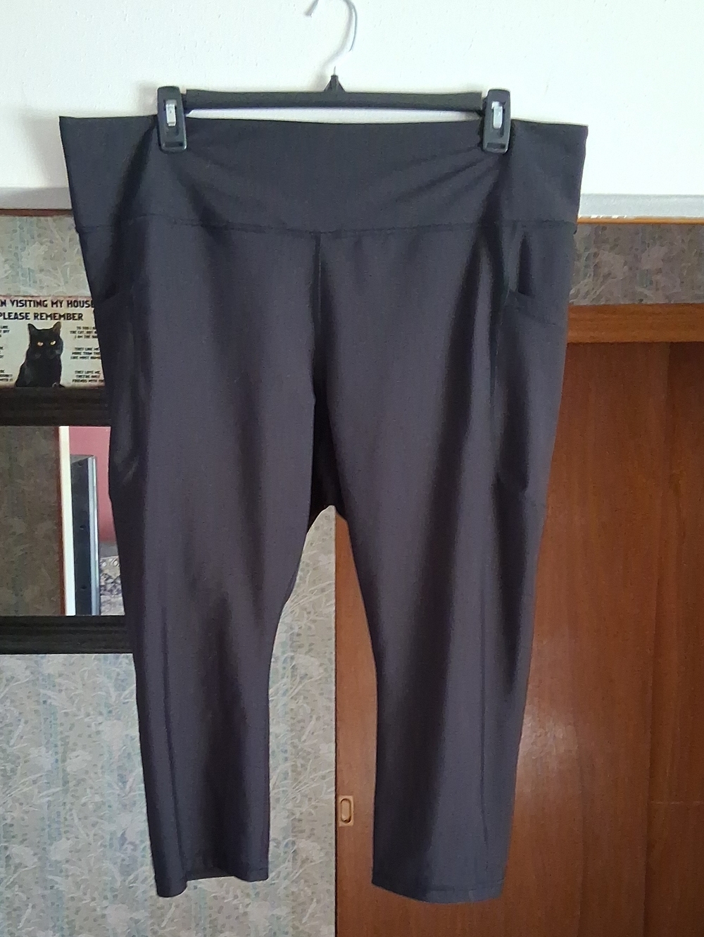 EUC Size 3X Black Go-Dry High-Rise Leggings W115